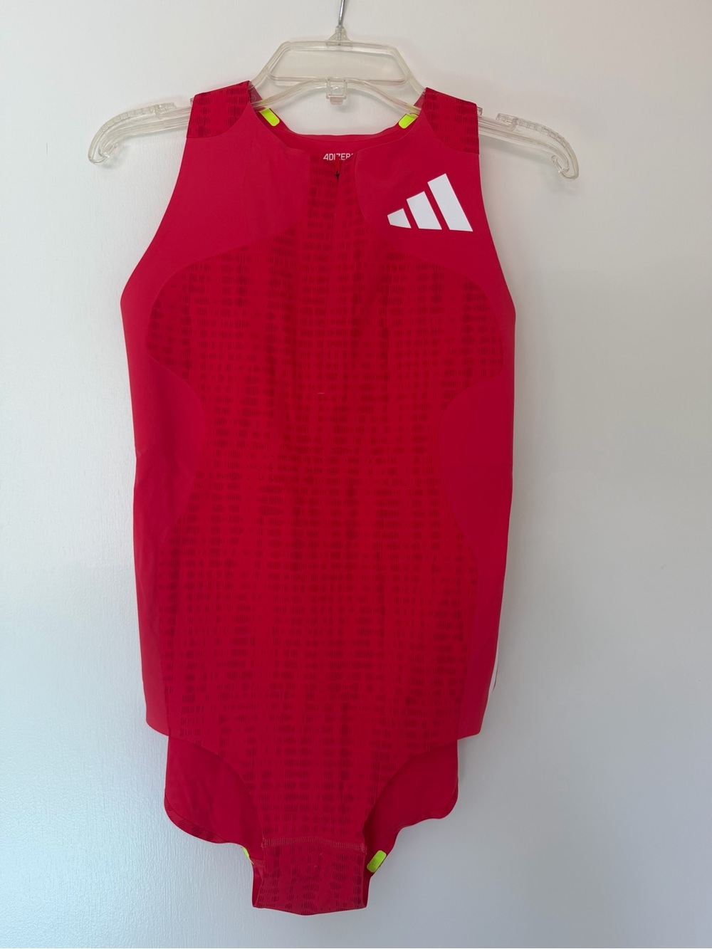 adidas Red/Pink One-Piece Pro Elite Sleeveless Speedsuit